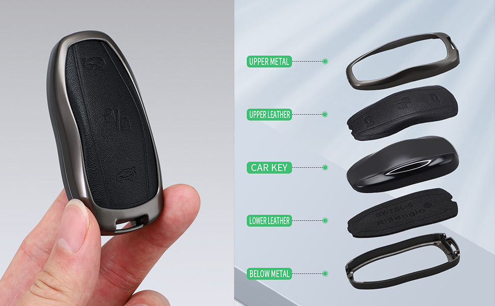 PU Leather Key Fob Cover for Tesla Model S