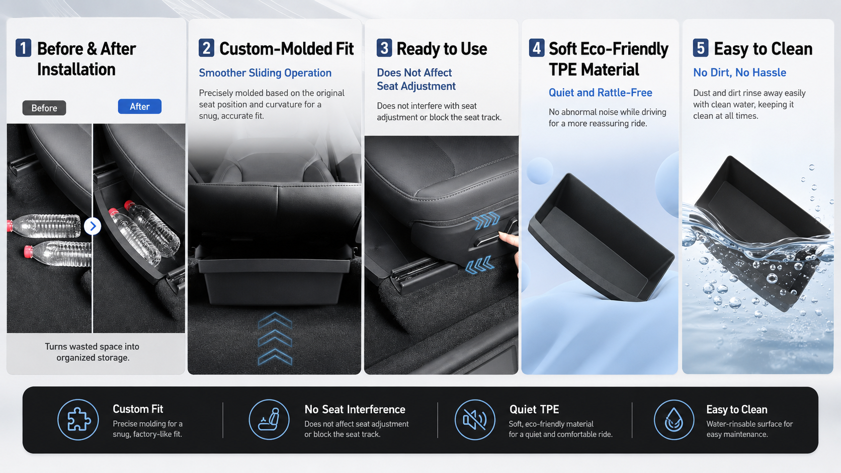 Front Under-Seat Drawer Storage Box