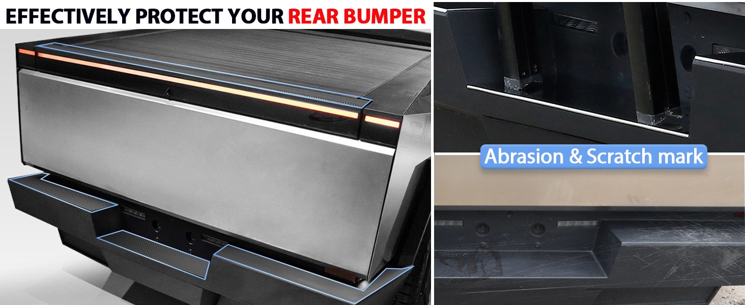 Rear Bumper Tailgate Protector for Tesla Cybertruck