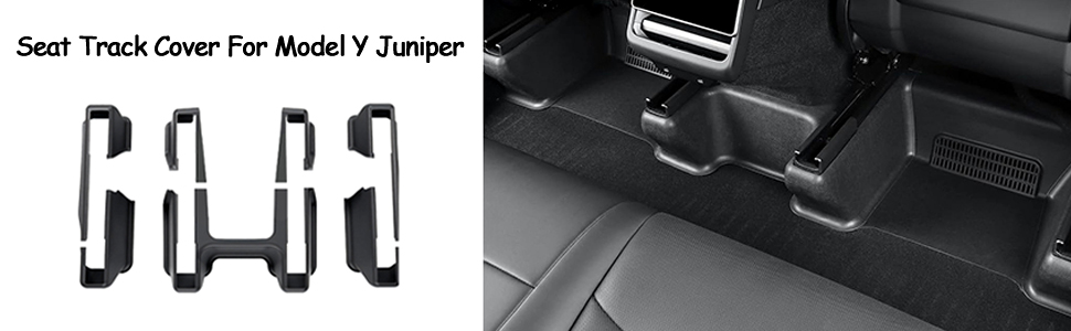 Interior Accessory Kit for New Model Y: Rear Seat Anti-Kick Guards, Under-Seat Corner Protectors, and Seat Rail Covers
