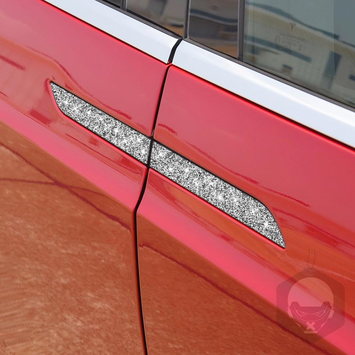 Rhinestone Door Pull Handle Stickers for Tesla Model X