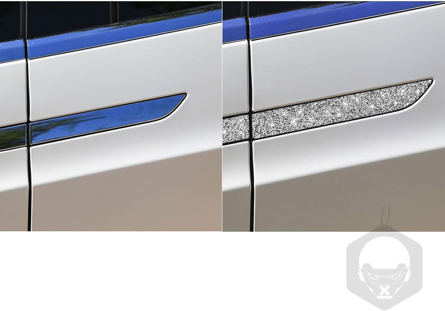 Rhinestone Door Pull Handle Stickers for Tesla Model X