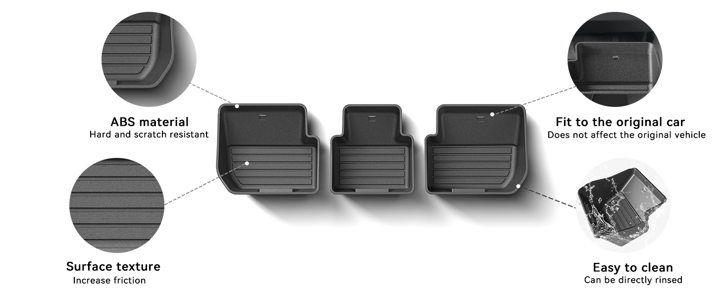 Second Row Under-Seat Storage Boxes for Tesla Cybertruck
