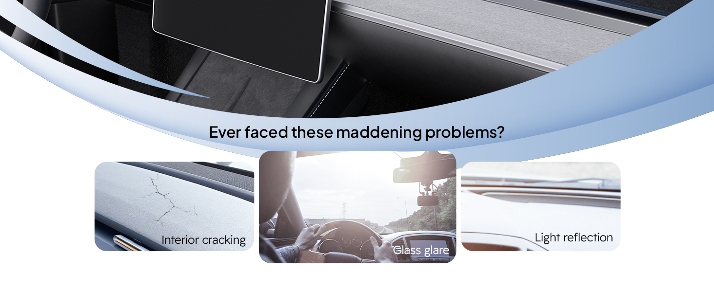 Suede Dashboard Cover for Tesla Model 3 Highland and Model Y