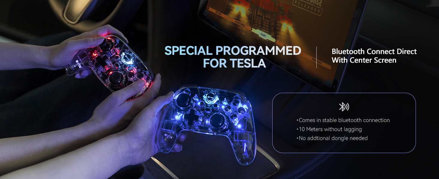 Wireless Game Controller for Tesla
